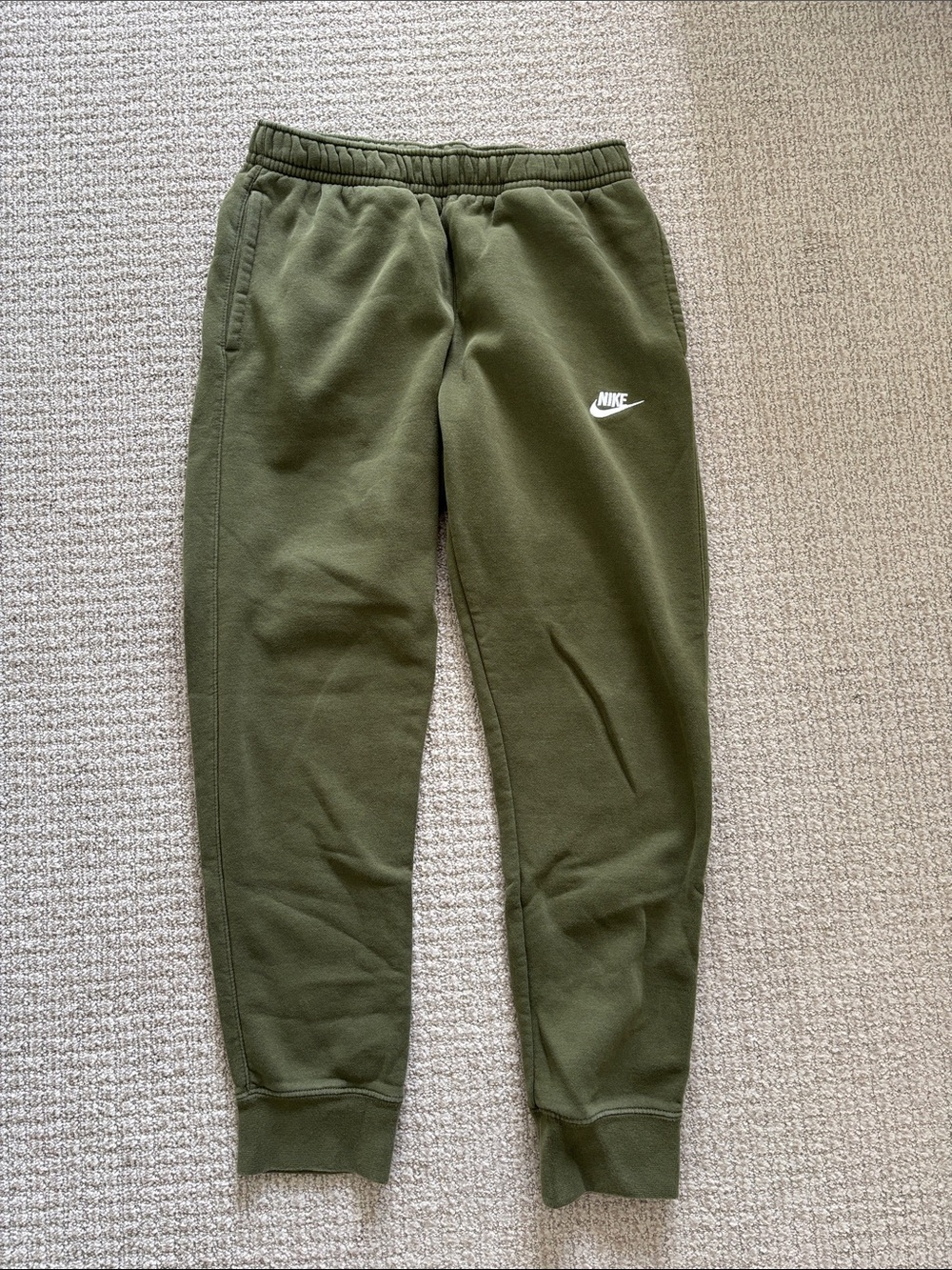 Nike Olive Jogger Sweatpants with White Logo